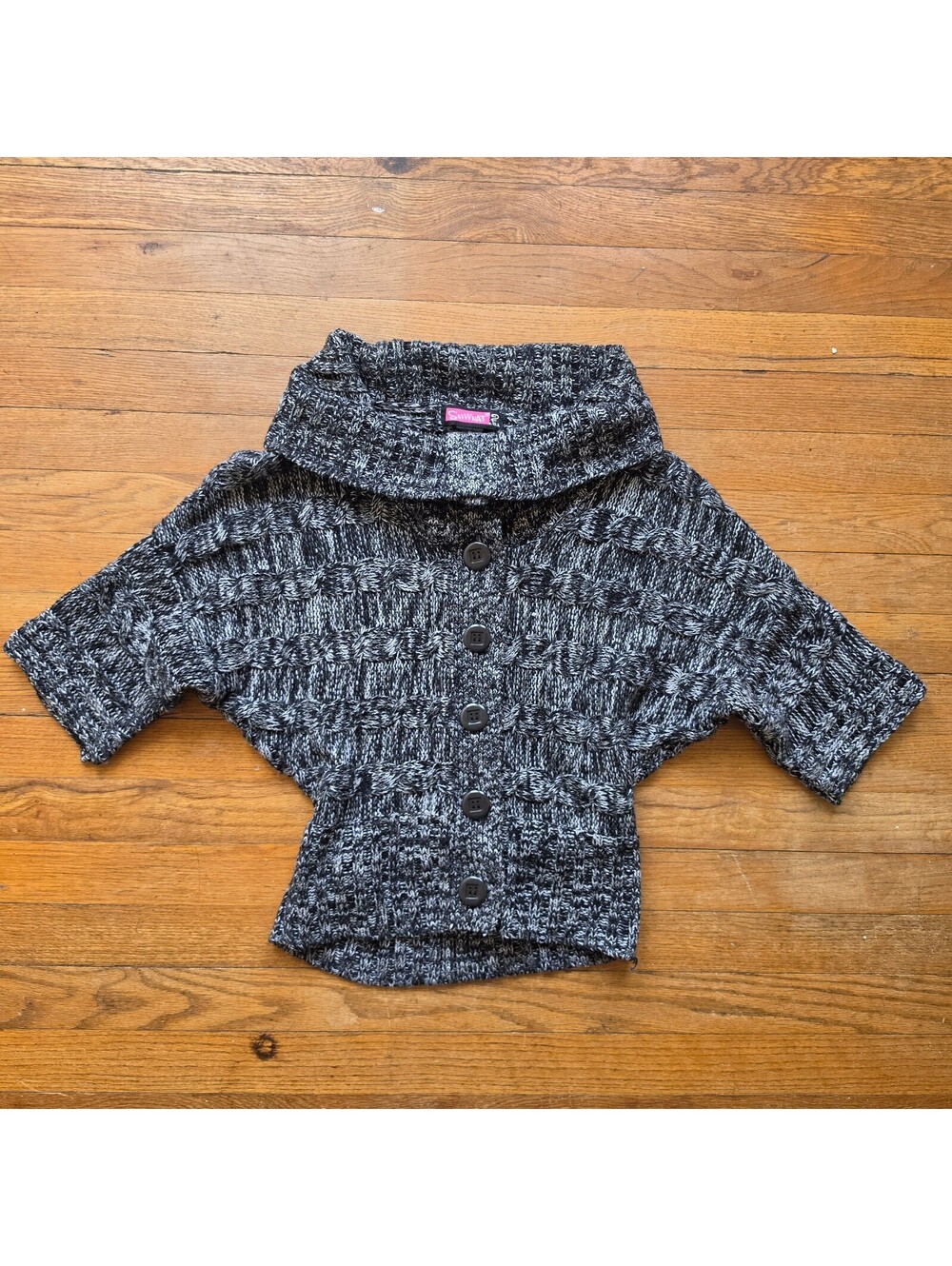 Say What? Cowl neck batwing chunky knit sweater.